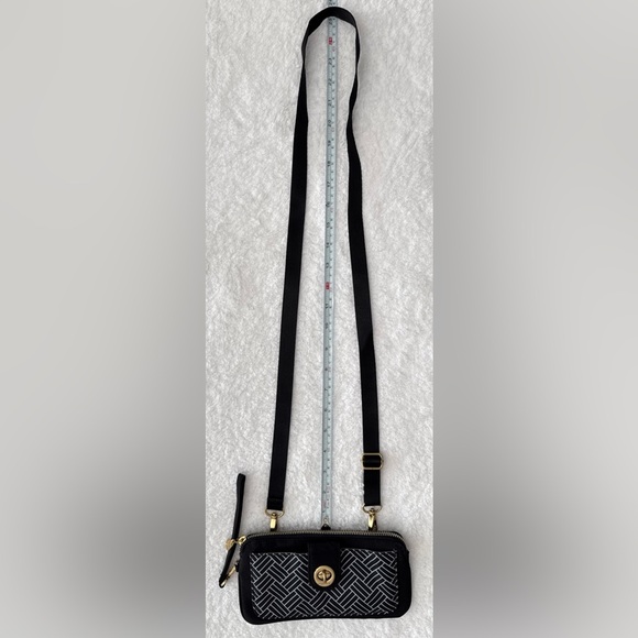 Baggallini RFID Lisbon 3-in-1 Wristlet Crossbody Phone Pocket Black Geometric EC - Picture 14 of 14